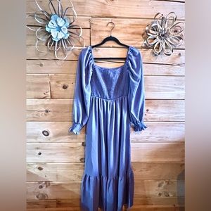Lovely Lavender Long Sleeve Maxi Dress